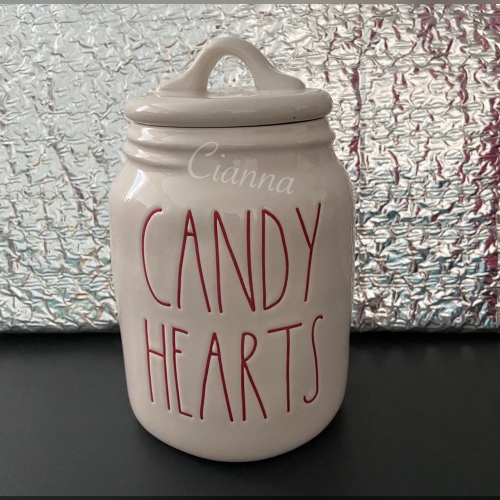 Rae Dunn Baby Candy Hearts Canister